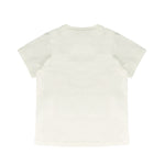 Vicolo Kids T-Shirt Off-White con Applicazioni su Logo per Bambine