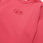 Diesel Kids Felpa Fucsia Girocollo con Oval D per Bambine (dettaglio)