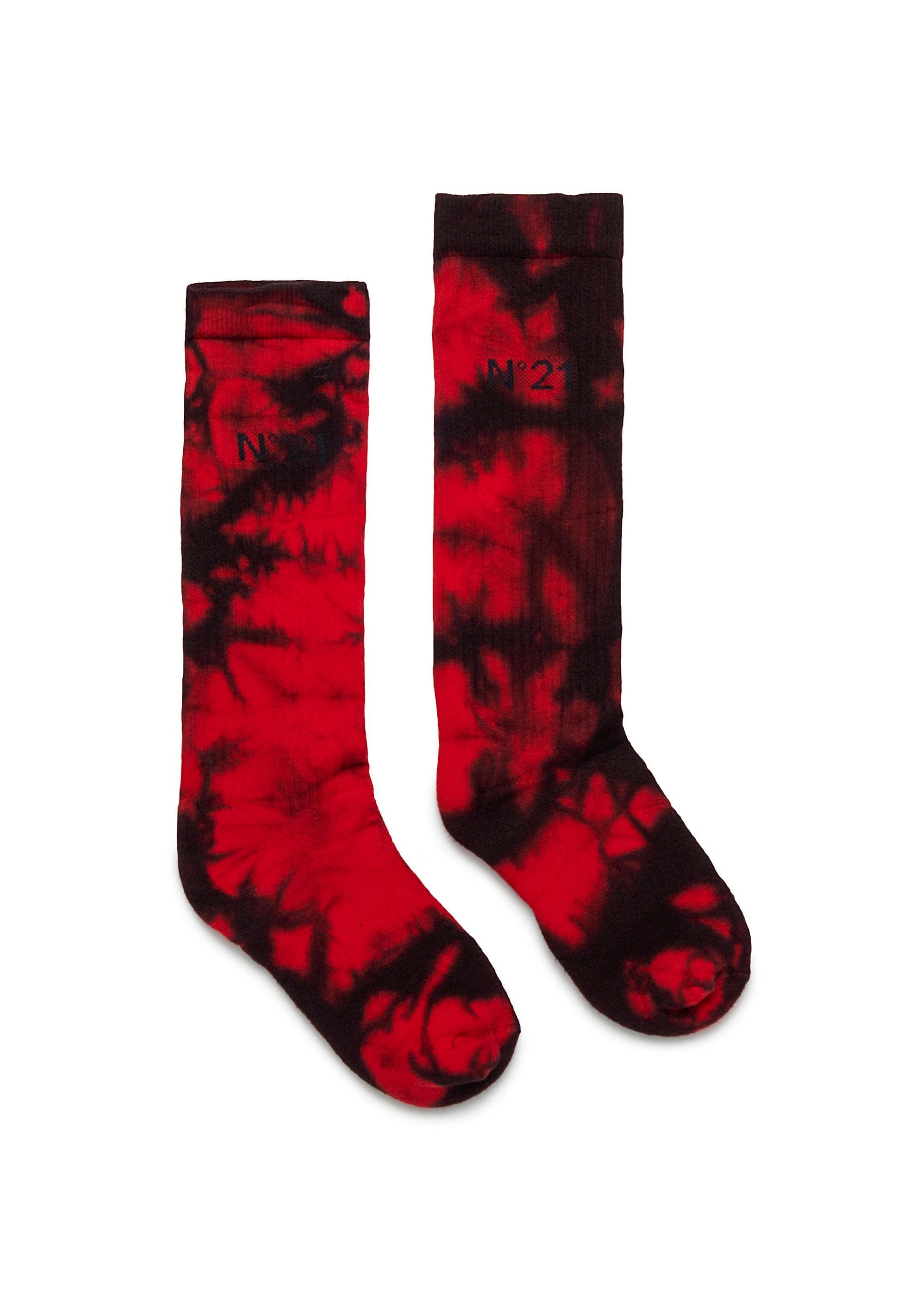 N°21 Kids Calzino Tie Dye Rosso per Bambini