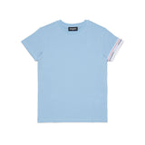 Dsquared2 Kids T-shirt Blue Mist con Dettaglio Logo Manica a Contrasto per Bambini