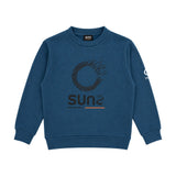 Suns Kids Felpa Girocollo Petrolio con Stampa Bambini
