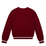 Iceberg Kids Maglione Bordeaux con Logo in Rilievo per Bambini (retro)