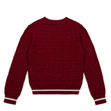Iceberg Kids Maglione Bordeaux con Logo in Rilievo per Bambini (retro)