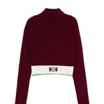 Elisabetta Franchi La Mia Bambina Maglioncino Cherry con Banda Logo per Bambine