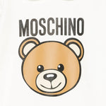 Moschino Kids Tutina Panna con Logo Teddy Bear per Neonati (dettaglio)