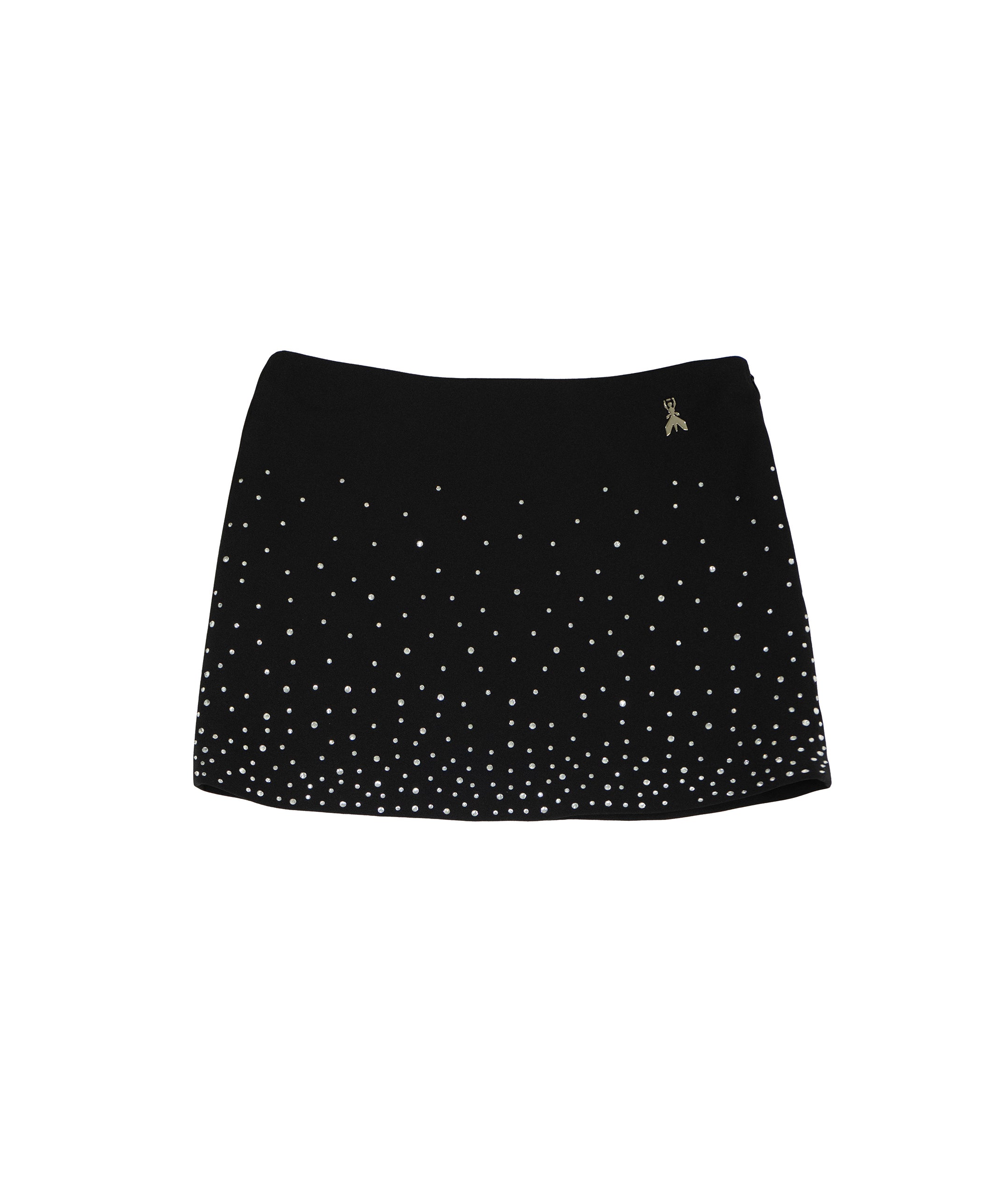 Patrizia Pepe Kids Gonna Nero con Strass per Bambine