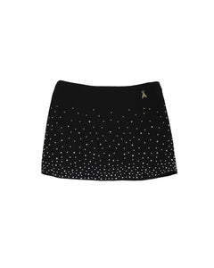 Patrizia Pepe Kids Gonna Nero con Strass per Bambine