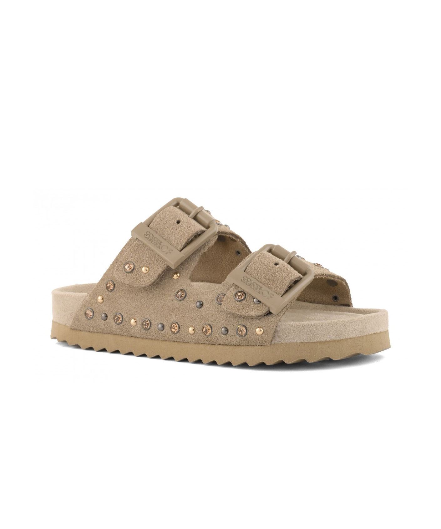 Colors of California Kids Sandalo Fango Scamosciato Doppia Fascia per Bambini