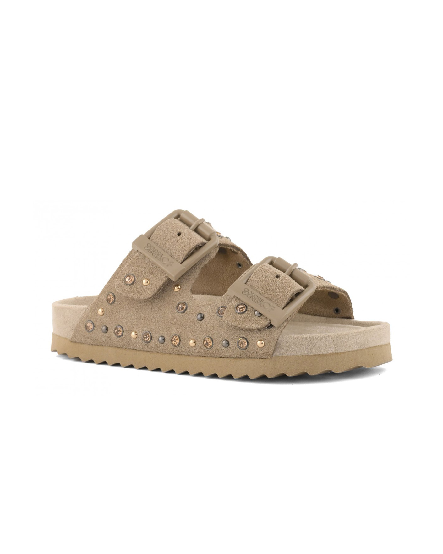 Colors of California Kids Sandalo Fango Scamosciato Doppia Fascia per Bambini