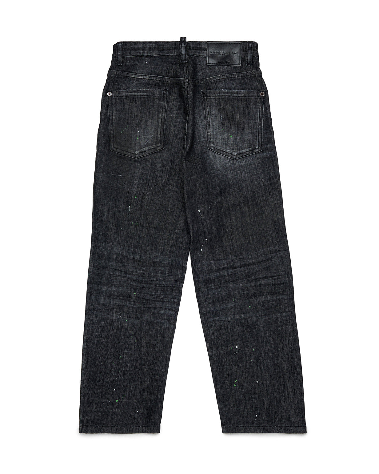 Dsquared2 Kids Pantalone in Denim Nero per Bambini