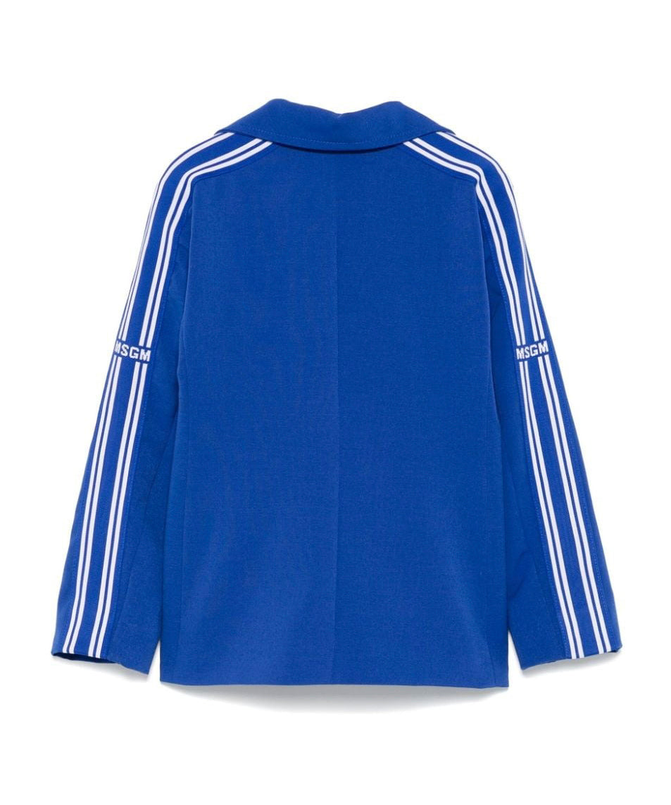 MSGM Kids Giacca Blazer Blu Royal per Bambine (retro)