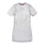 Diesel Kids Abito Argento All-over Mylar per Bambine
