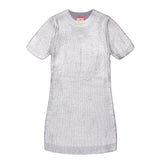 Diesel Kids Abito Argento All-over Mylar per Bambine