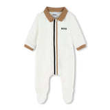 Boss Kids Tutina Panna con Logo per Neonati