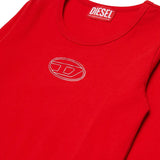 Diesel Kids Body Rosso con Logo Oval-D per Bambine