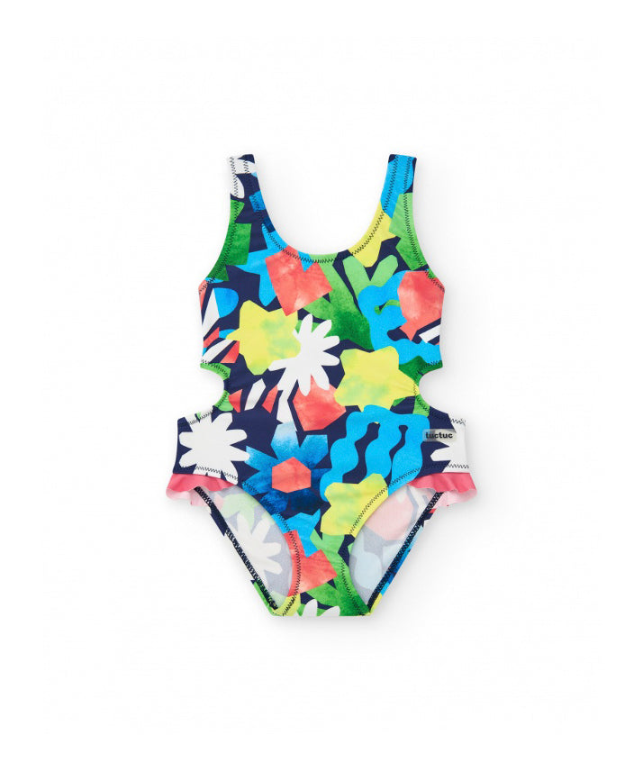 Tuc Tuc Costume Monokini Flowers per Neonate
