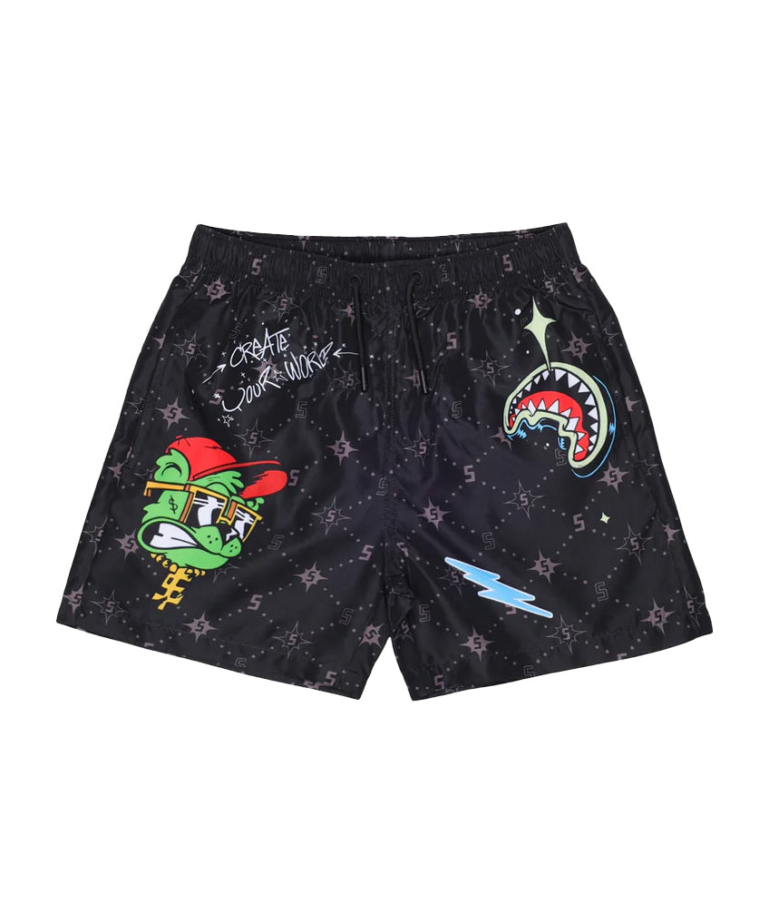 Sprayground Kids Costume All-Over Nero Fantasia per Bambini