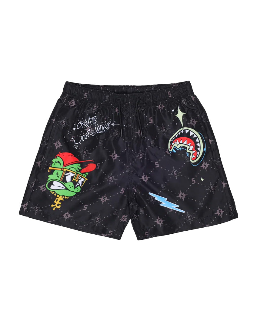 Sprayground Kids Costume All-Over Nero Fantasia per Bambini
