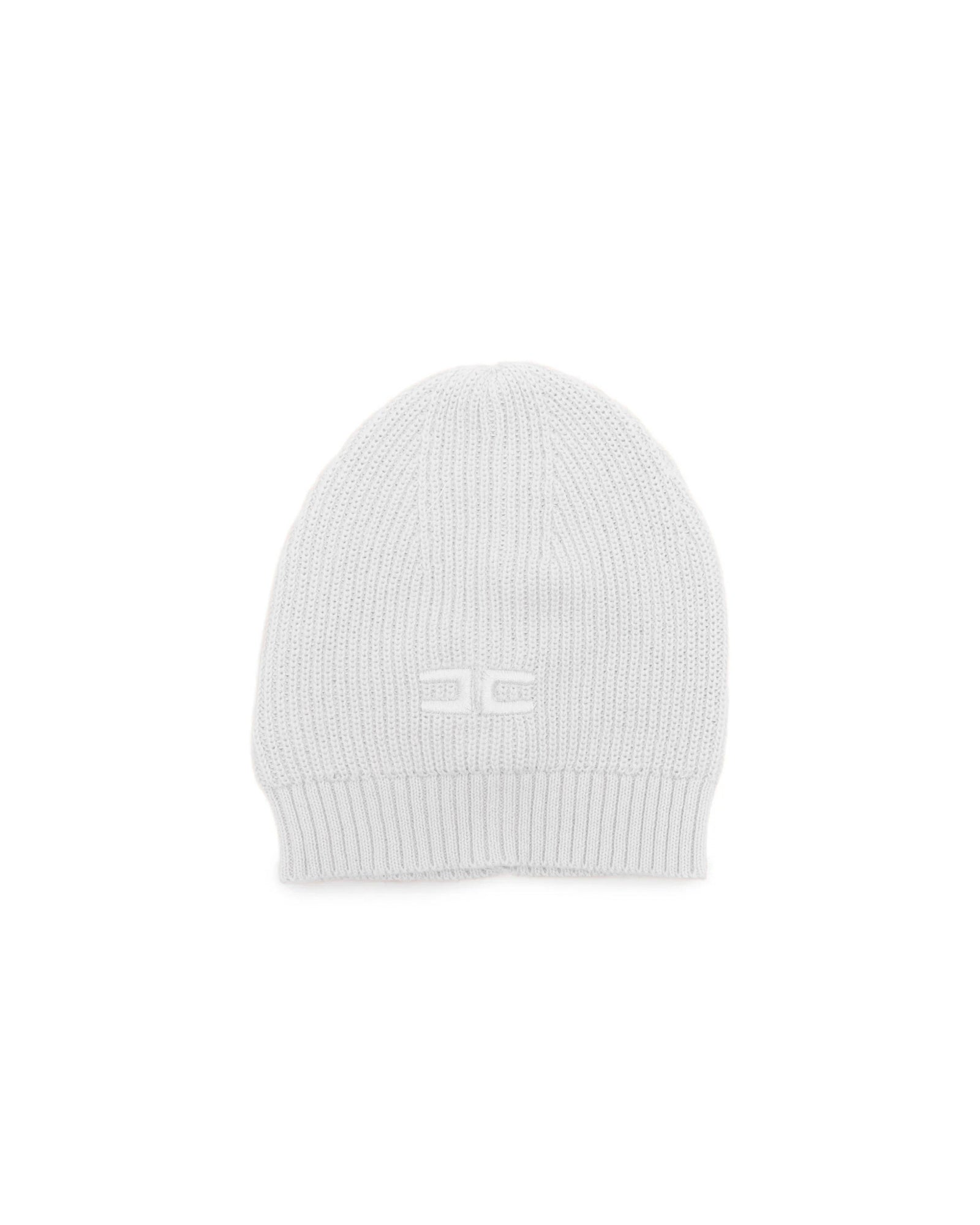 Elisabetta Franchi La Mia Bambina Cappello Panna con Logo per Neonate