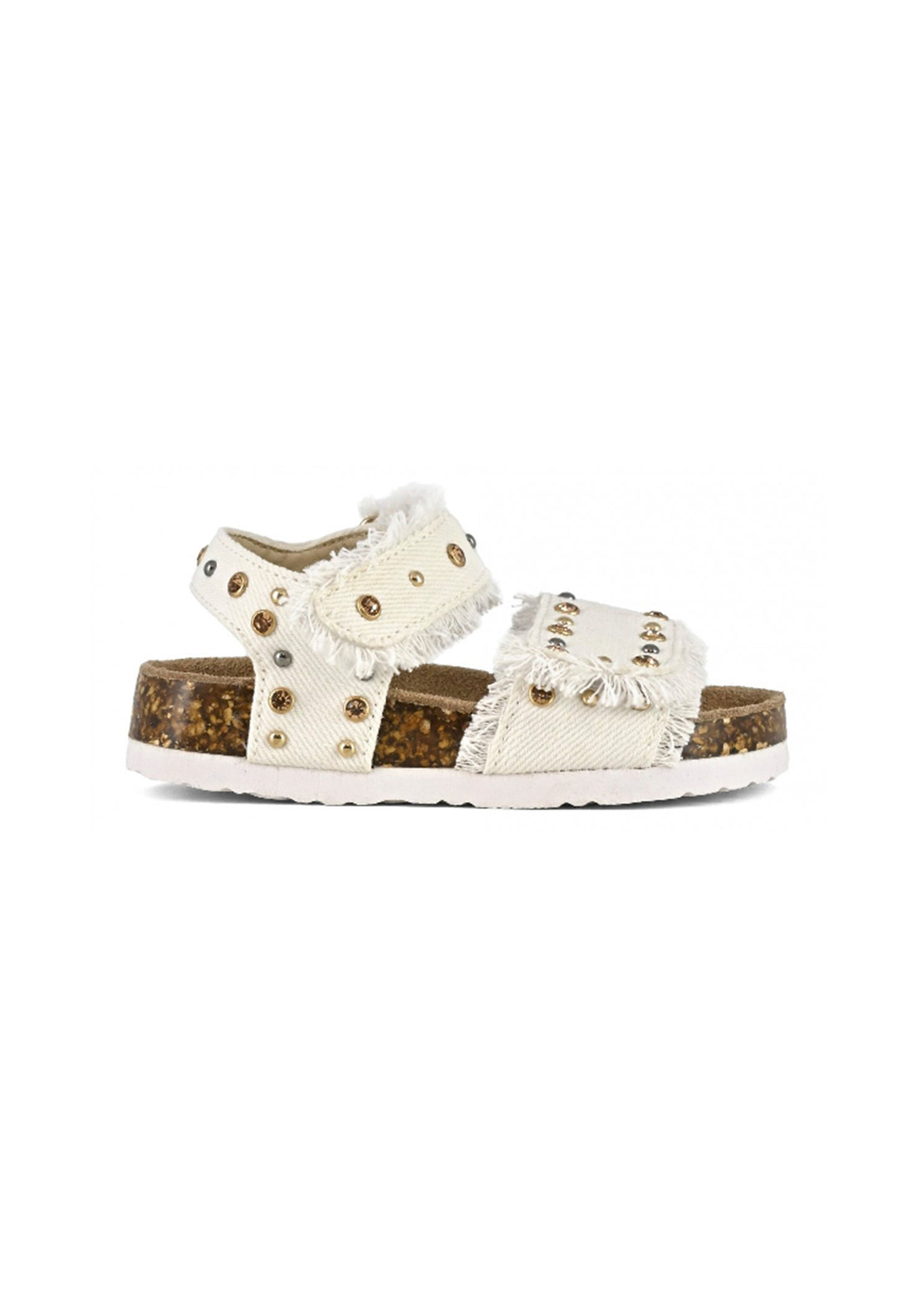 Colors of California Sandalo Bianco con Strass per Neonate