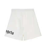 Palm Angels Kids Short Nero con Logo Bianco per Bambini
