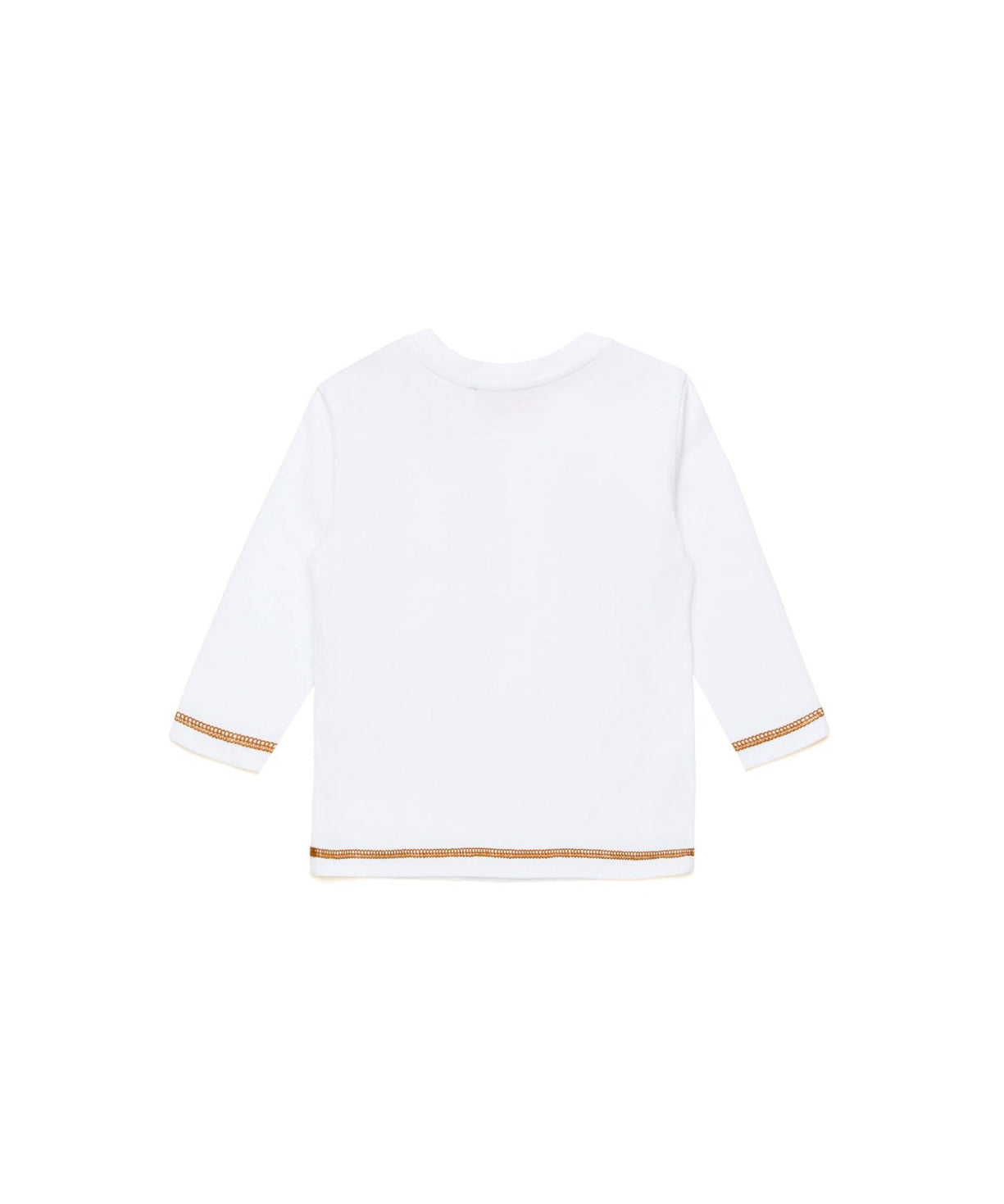 Diesel Kids T-shirt Maniche Lunghe BIanca con Taschino per Neonati (retro)