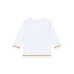 Diesel Kids T-shirt Maniche Lunghe BIanca con Taschino per Neonati (retro)