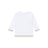 Diesel Kids T-shirt Maniche Lunghe BIanca con Taschino per Neonati (retro)