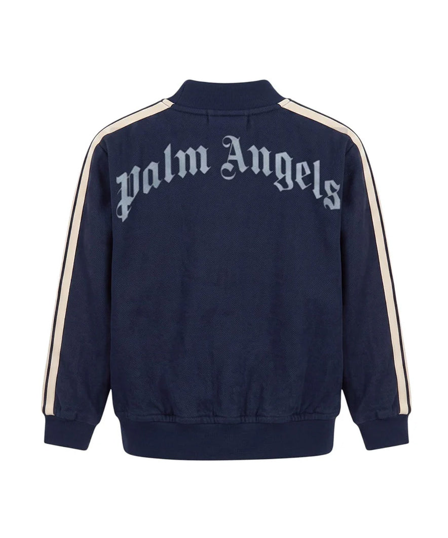 Palm Angels Kids Giacca con Zip e Logo in Denim per Neonati