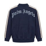 Palm Angels Kids Giacca con Zip e Logo in Denim per Neonati