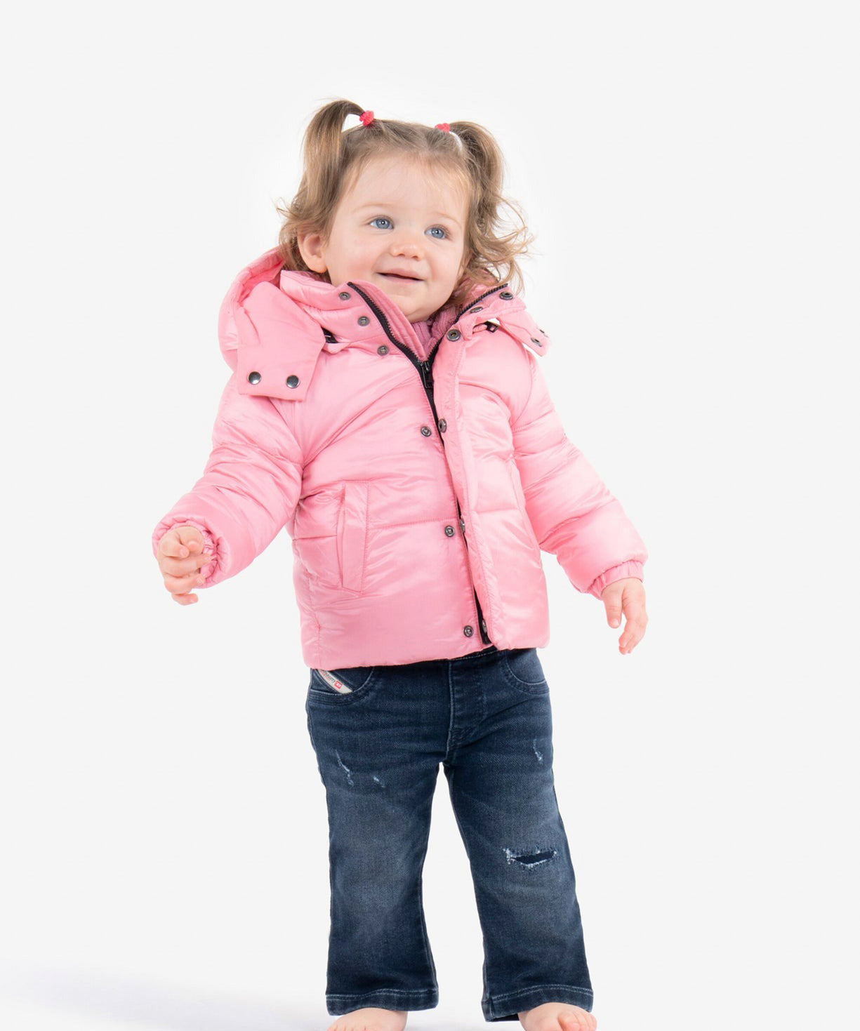 Diesel Kids Giubbino Rosa per Neonate 
