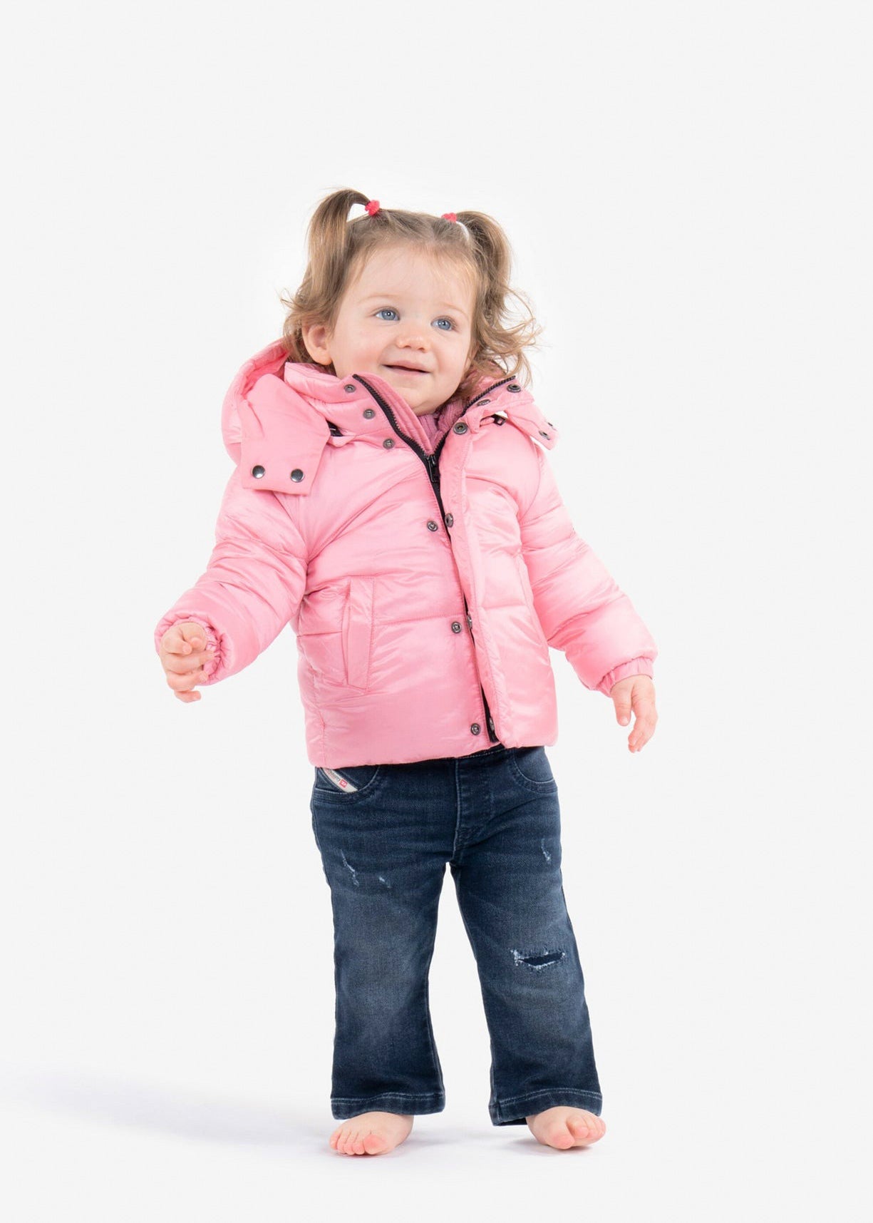 Diesel Kids Giubbino Rosa per Neonate 