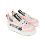 Moschino Kids Scarpe Logo Laterale Rosa per Bambine