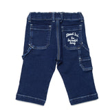 Diesel Kids Jeans Lavaggio 0 con Ricamo Logo sul Retro per Neonati