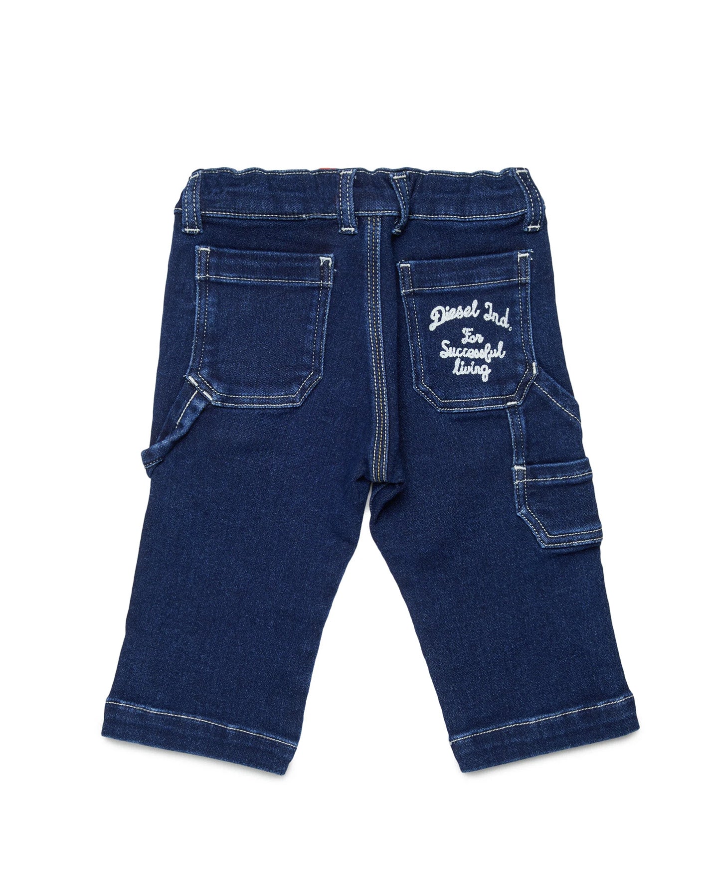Diesel Kids Jeans Lavaggio 0 con Ricamo Logo sul Retro per Neonati