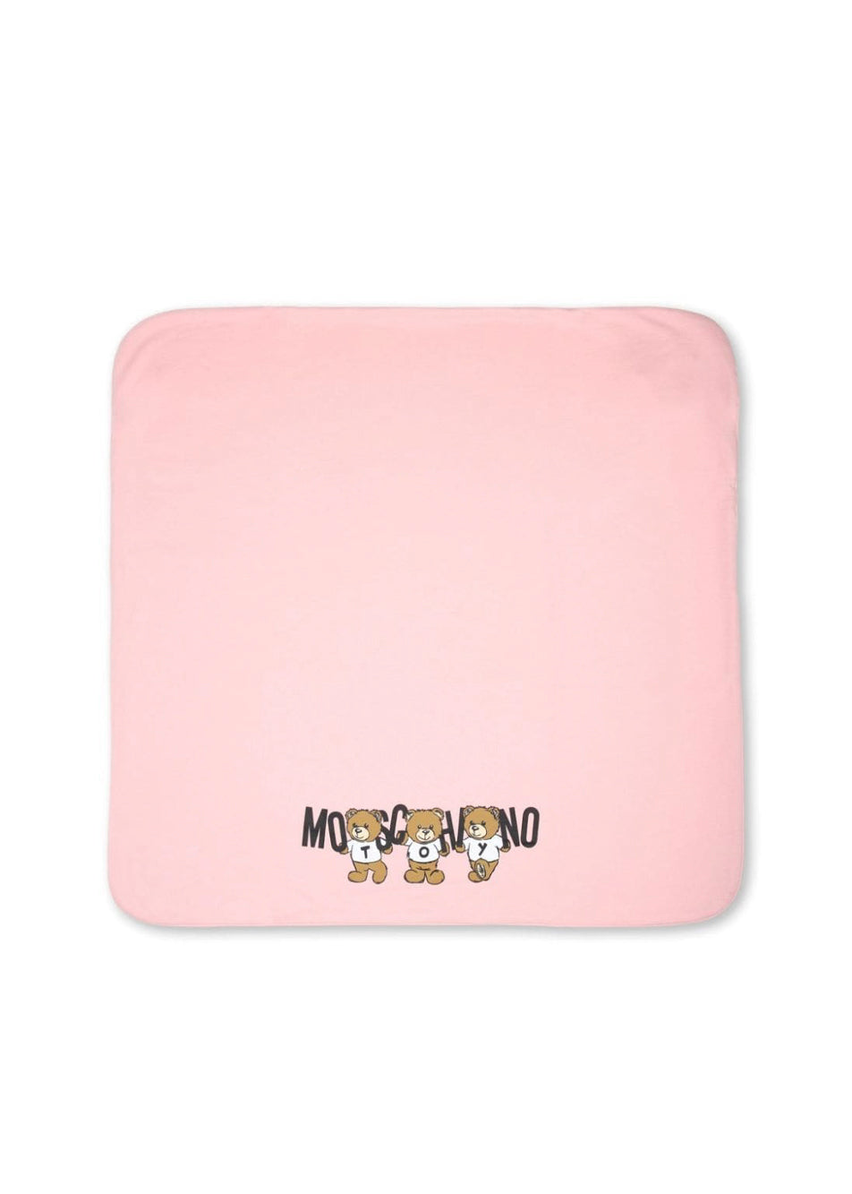 Moschino Kids Coperta Rosa con Logo Teddy Bear per Neonate