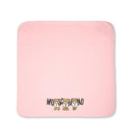 Moschino Kids Coperta Rosa con Logo Teddy Bear per Neonate