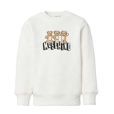 Moschino Kids Felpa Bianco con Logo Teddy Bear per Bambini
