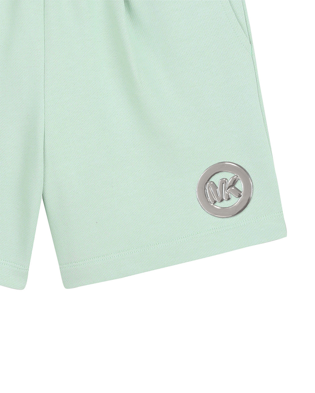 Michael Kors Kids Short Verde Acqua con Logo per Bambine
