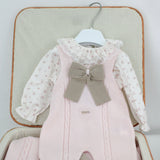 Marlù Completo Rosa/Tabacco per Neonate 