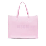 MSGM Kids Borsa Tote Rosa con Stampa per Bambine