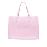 MSGM Kids Borsa Tote Rosa con Stampa per Bambine