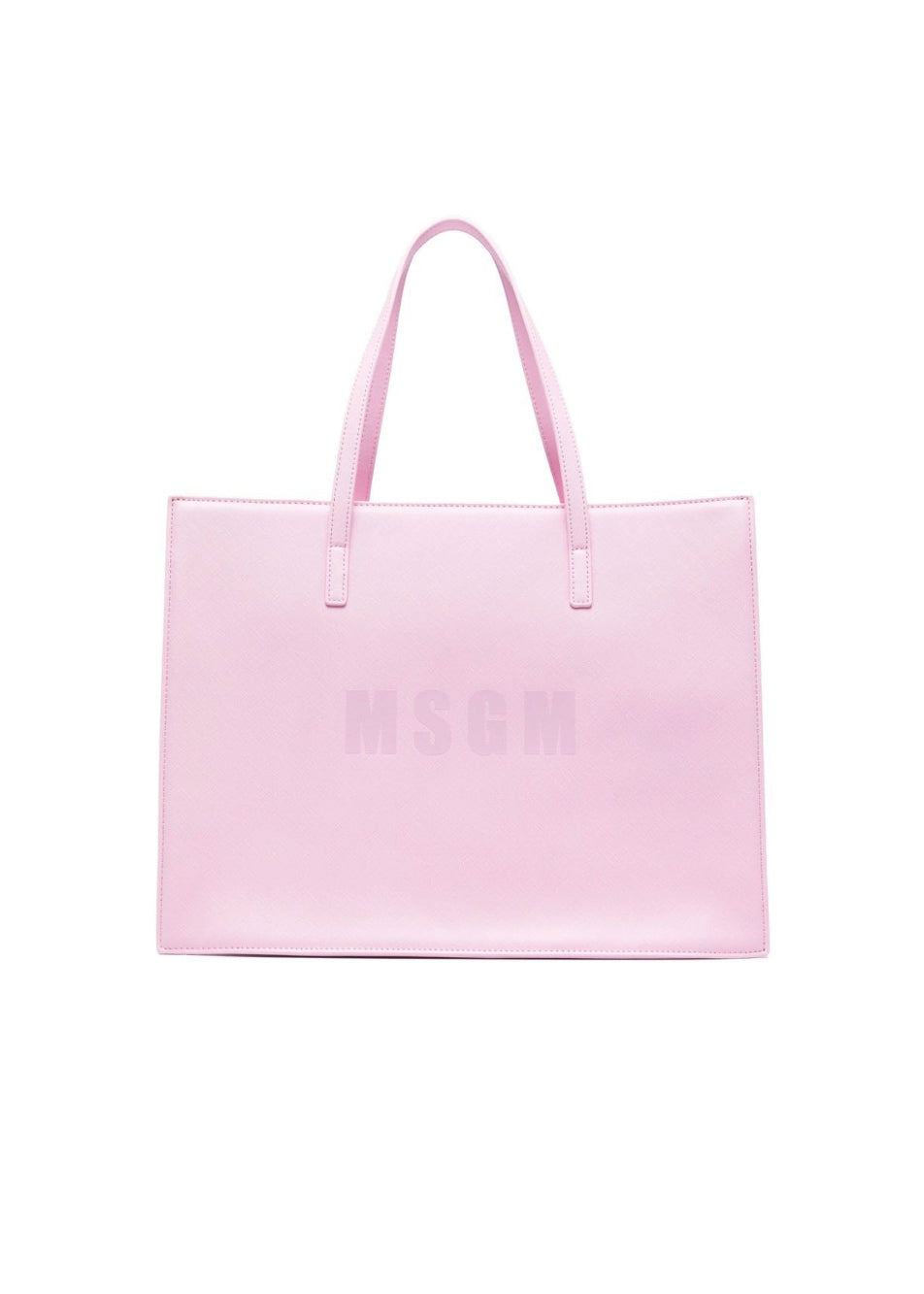 MSGM Kids Borsa Tote Rosa con Stampa per Bambine