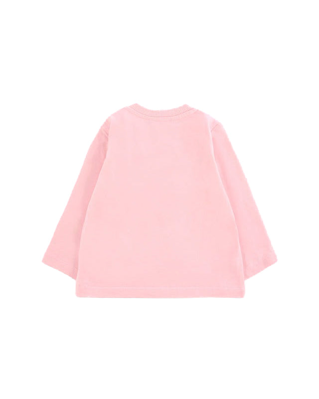 Moschino Kids T-Shirt Rosa con Logo per Neonate