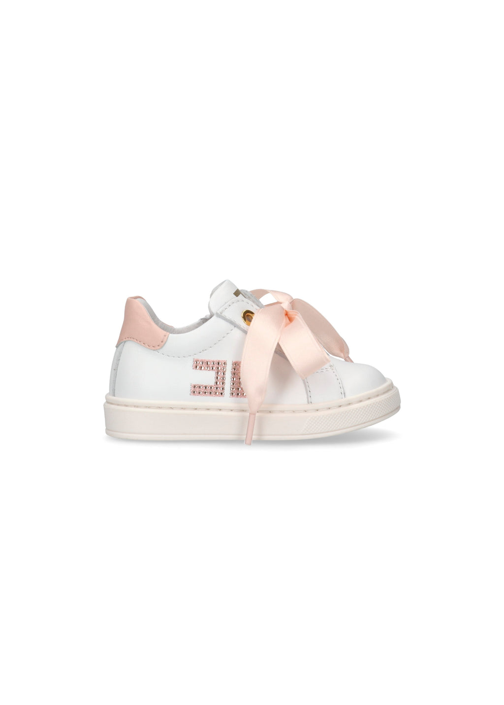 Elisabetta Franchi La Mia Bambina Sneakers Bianco/Rosa per Neonate