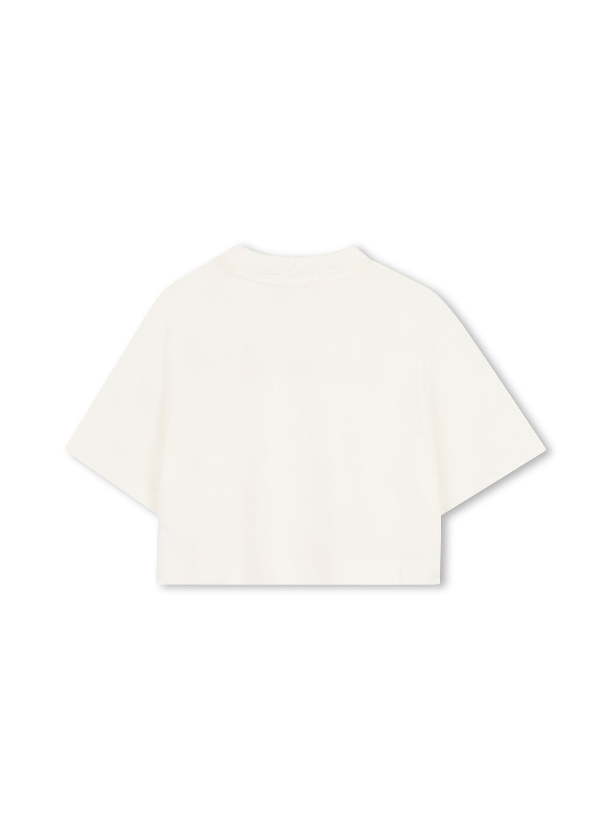 Michael Kors Kids T-Shirt Bianca con Logo Metallico Stampato