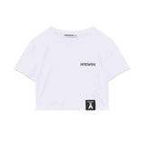 Patrizia Pepe White T-Shirt with Logo Print for Girls