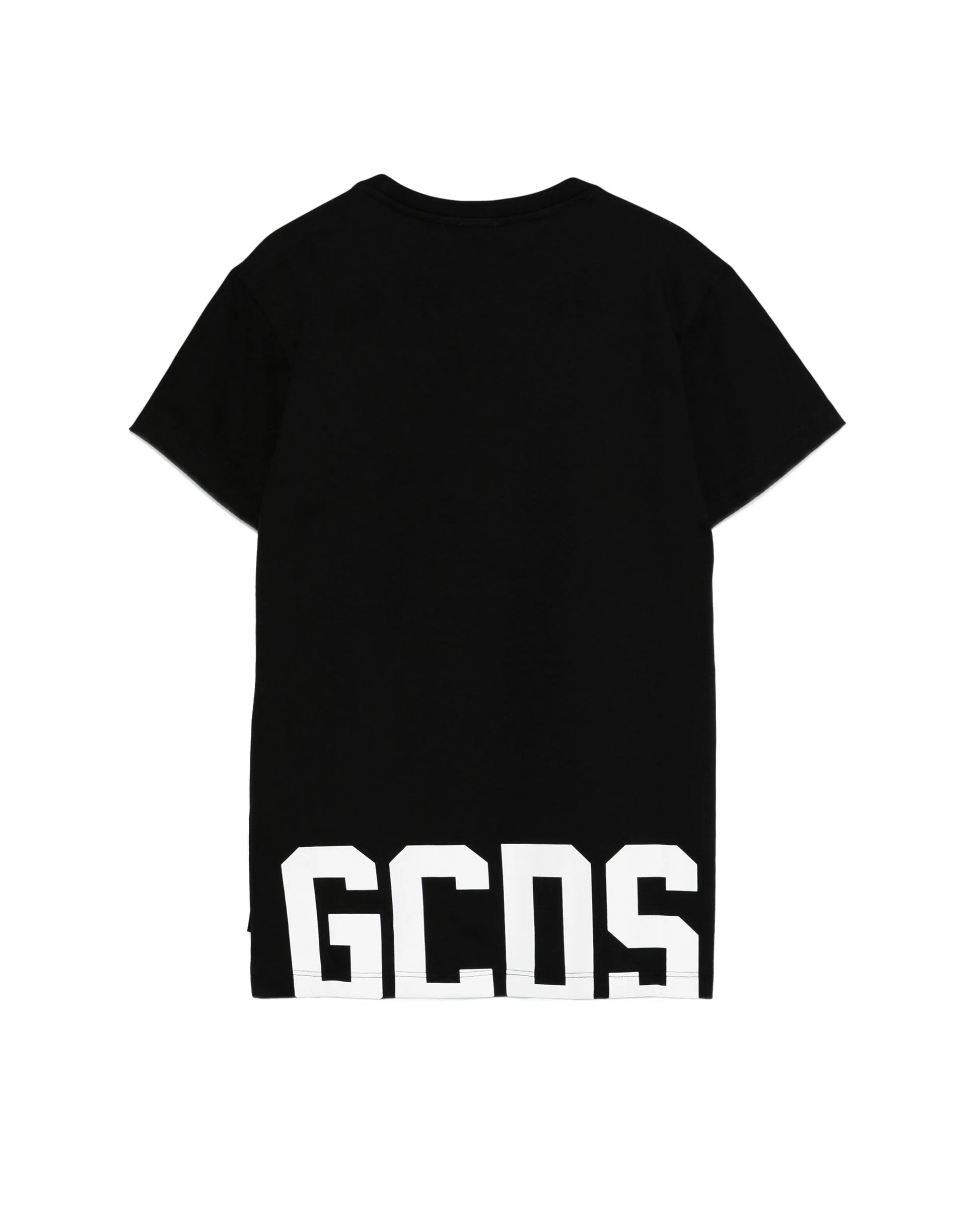 Gcds Kids T-Shirt Nera con Logo