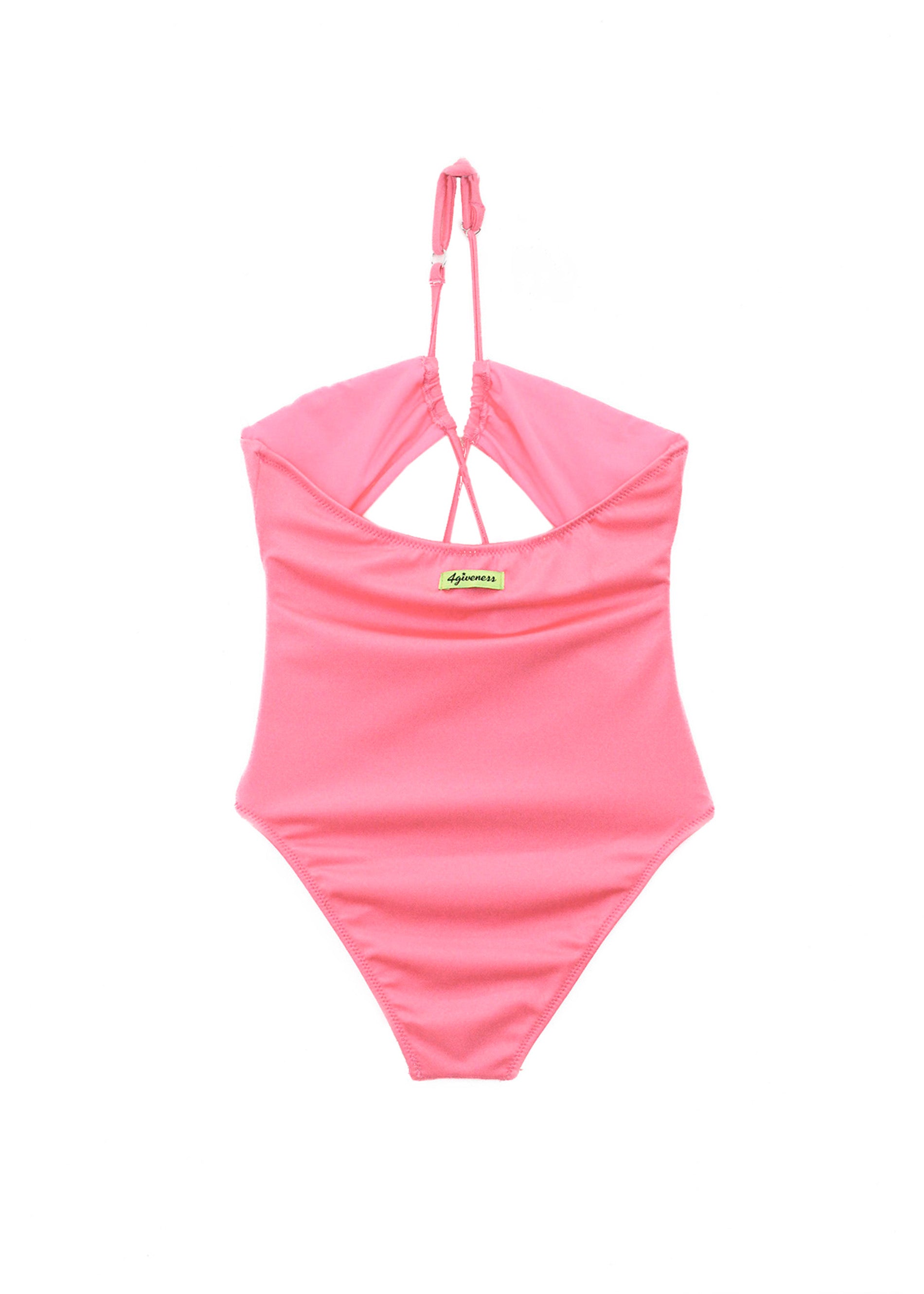 4GIVENESS Costume Monokini Fucsia con Strass per Bambine