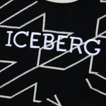 Iceberg Kids Maglione Nero Crop Pied-de-Poule per Bambine (dettaglio)